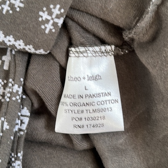 Theo + leigh Snowflake Fair Isle Christmas Pajamas - Picture 7 of 8